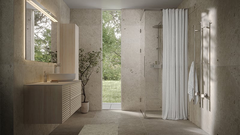 Epos håndvaskskab i hvid ask med Jalusi-front