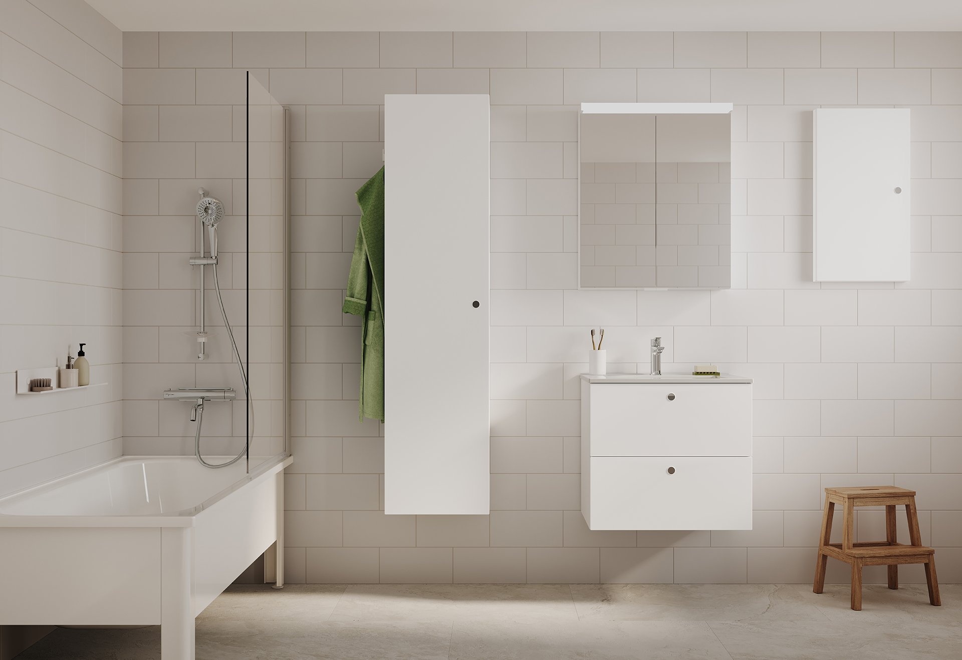 Intro møbelserie i hvid mat