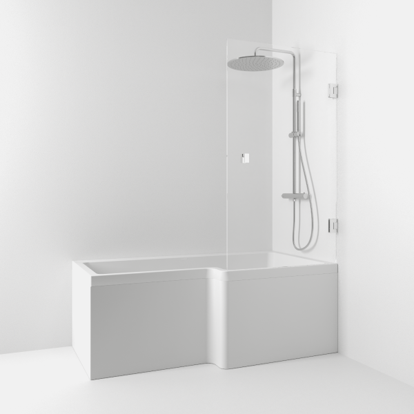 180° skærmvæg badekar