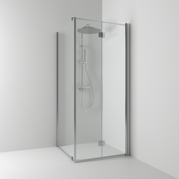 Skoga foldehjørnekabine fast væg/dør