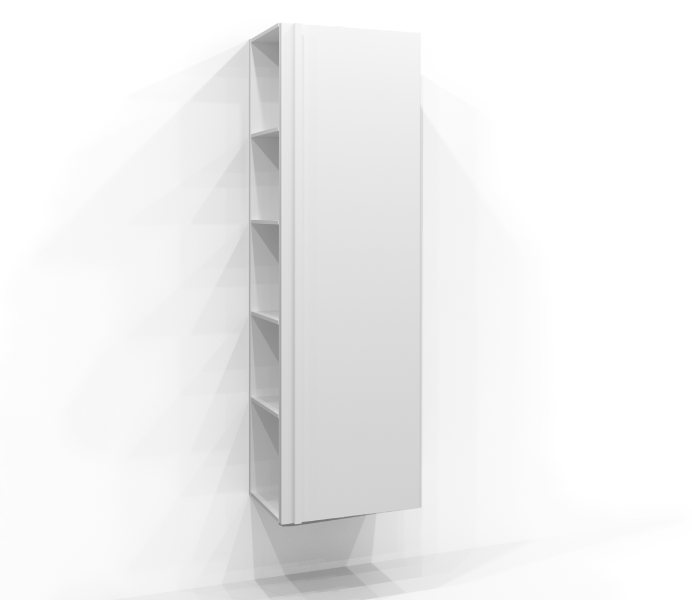 Højskab 160x35 Liste med fri opbevaring