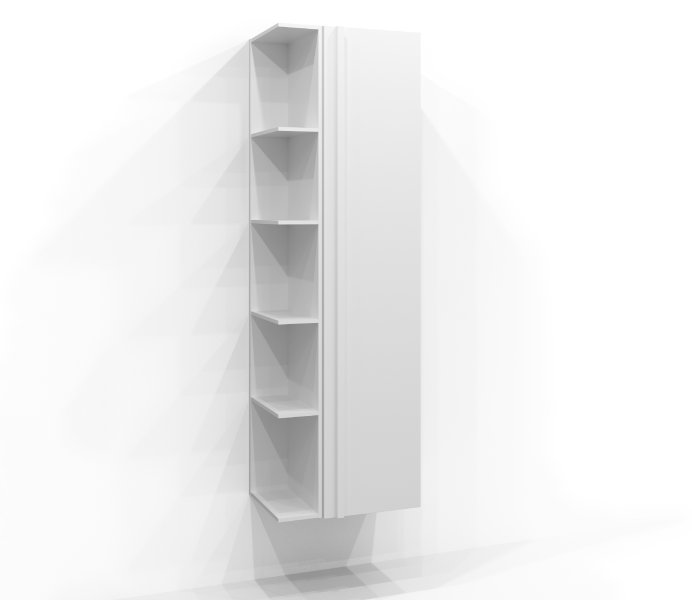 Højskab 160x35 Liste med fri opbevaring