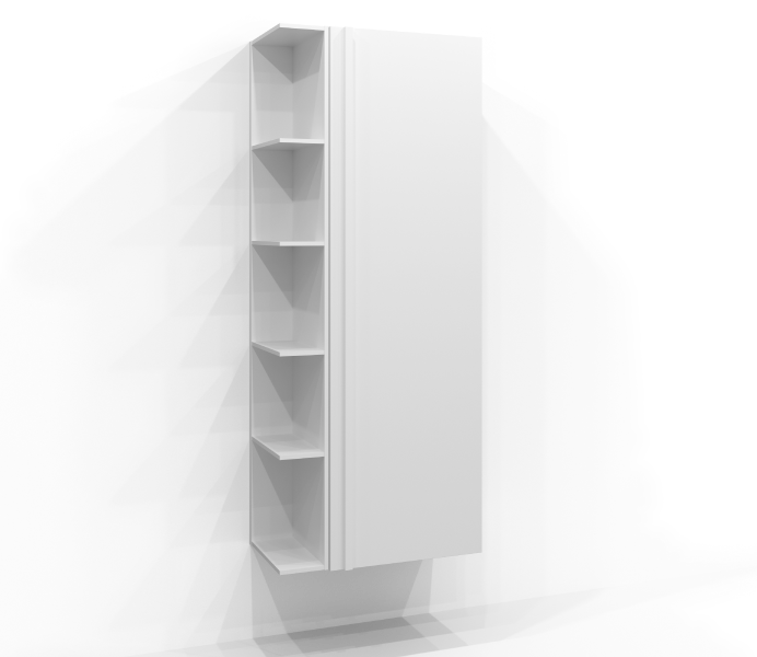 Højskab 160x50 Liste med fri opbevaring